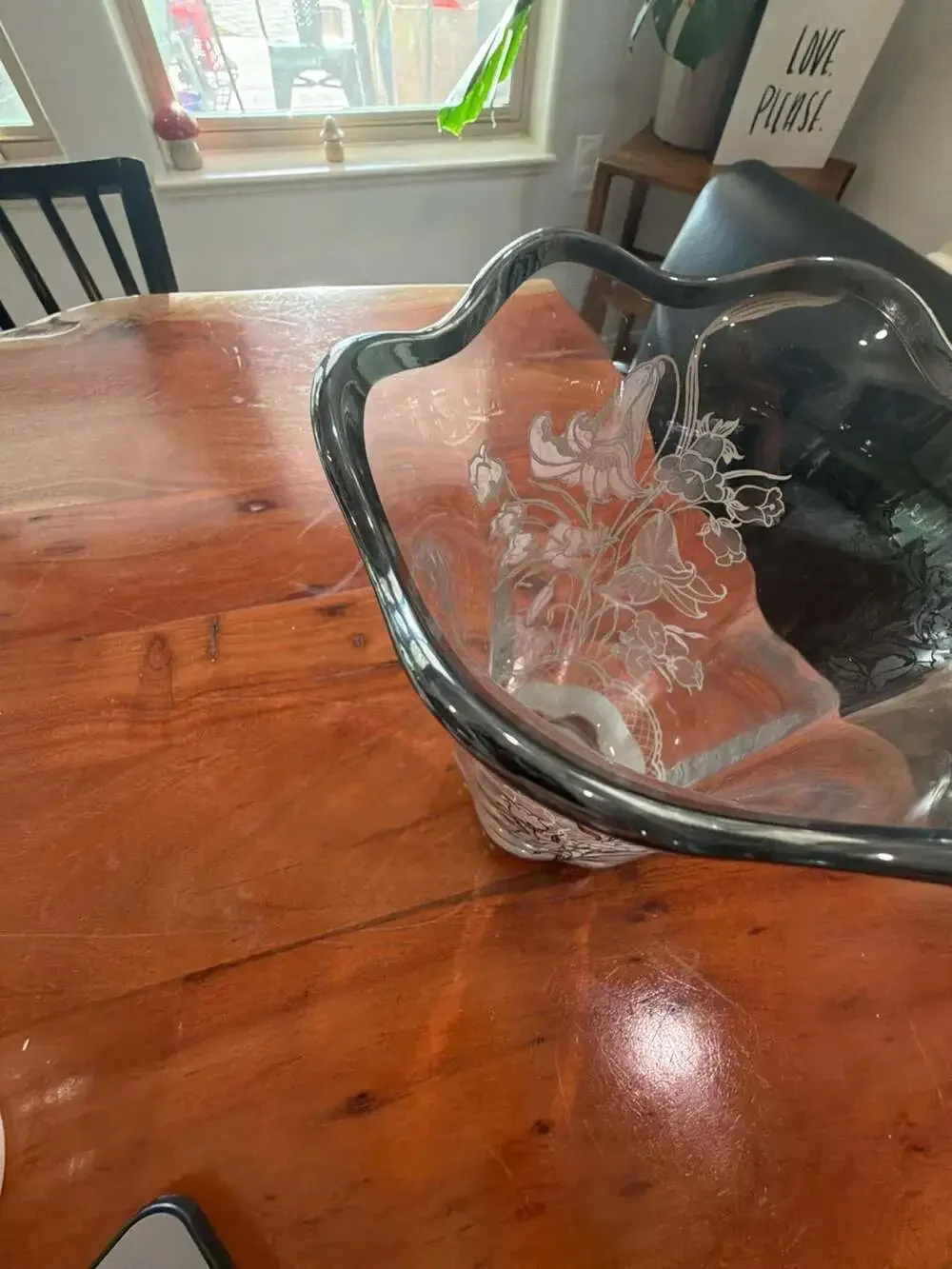 Vintage Duncan Miller Canterbury Vase with Floral Sterling Silver Overlay